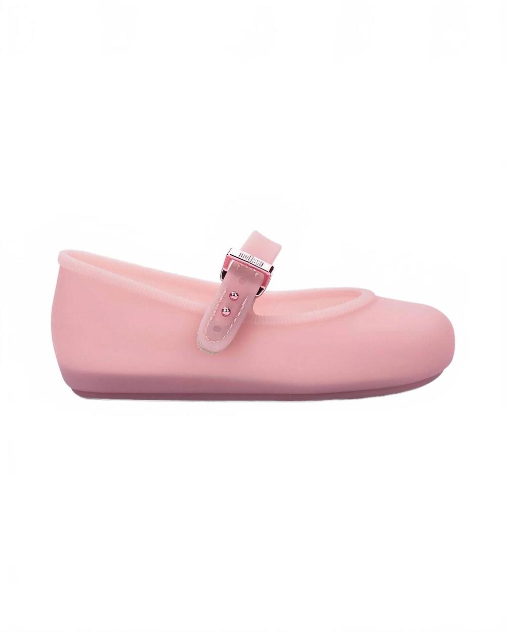 NEW MINI MELISSA girl's soft ballerina shoes in br075 milky pink
